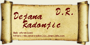 Dejana Radonjić vizit kartica